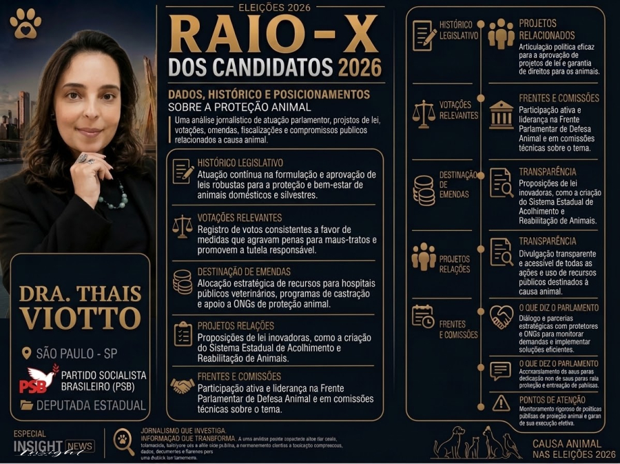 Eleições 2026: Raio-X Candidatos da Causa Animal “Dra. Thaís Viotto”